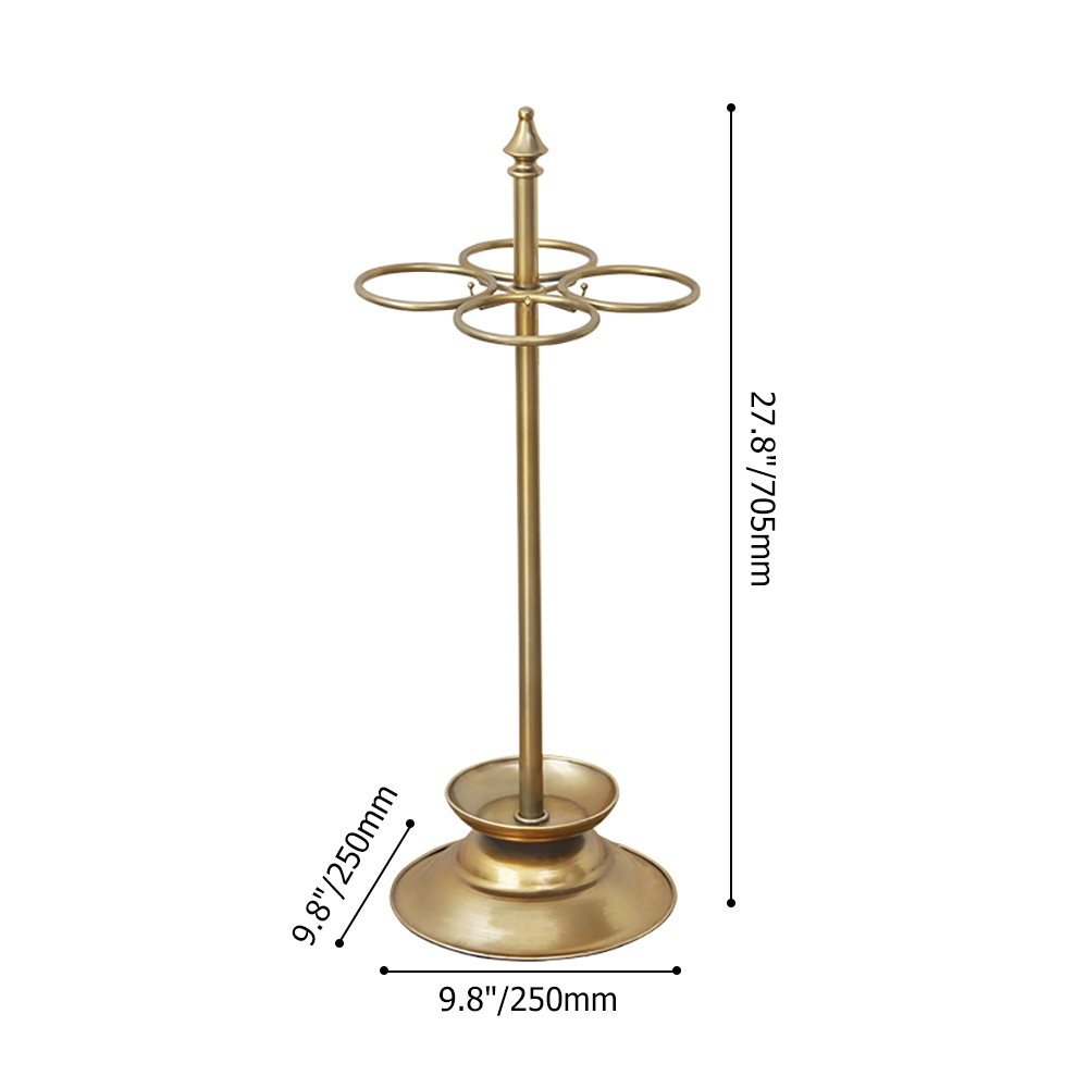 Retro Golden Umbrella Stand in Metal for Long/Folding Umbrella window image