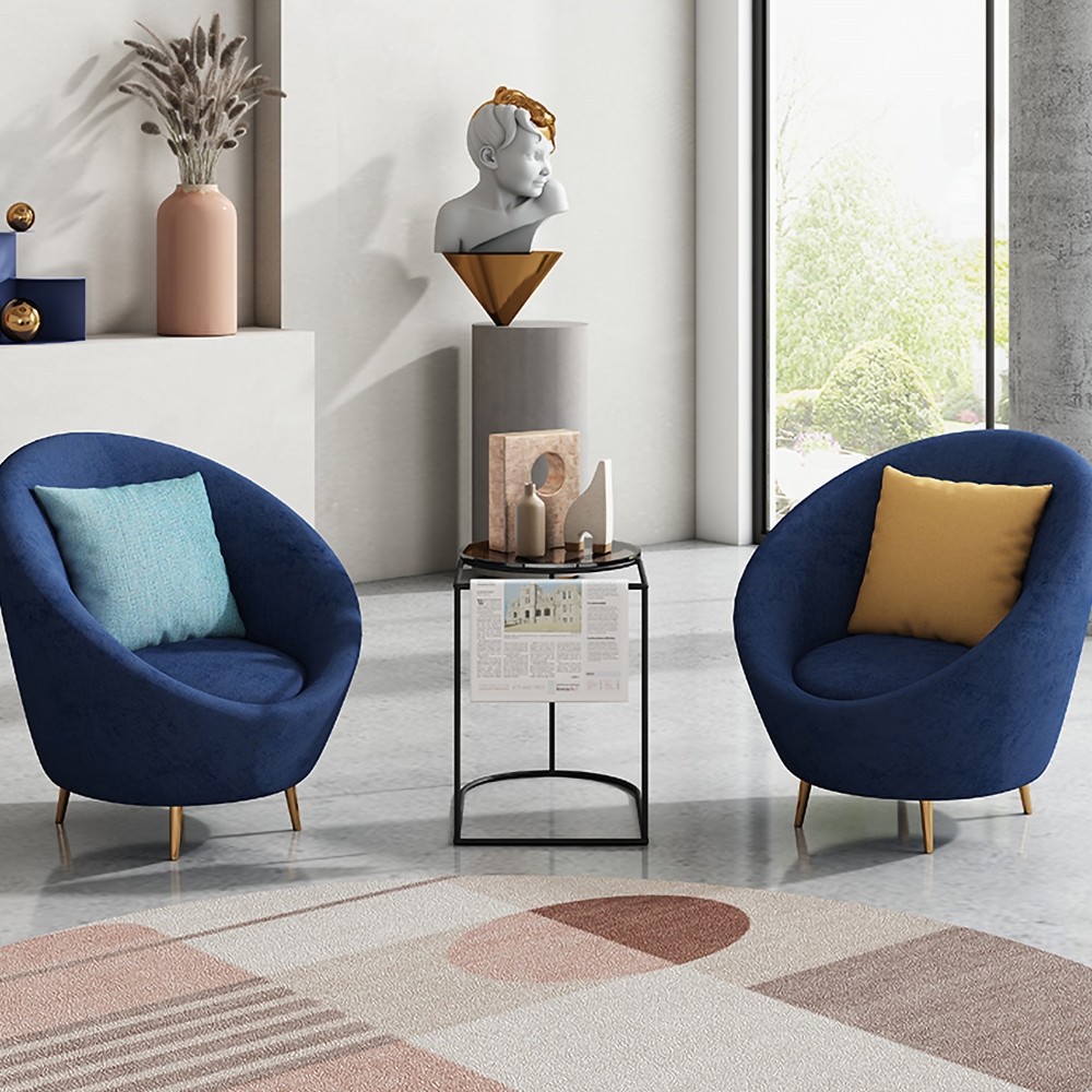 Modern Metal Side Table Black Side Table with Newspaper Rack window image