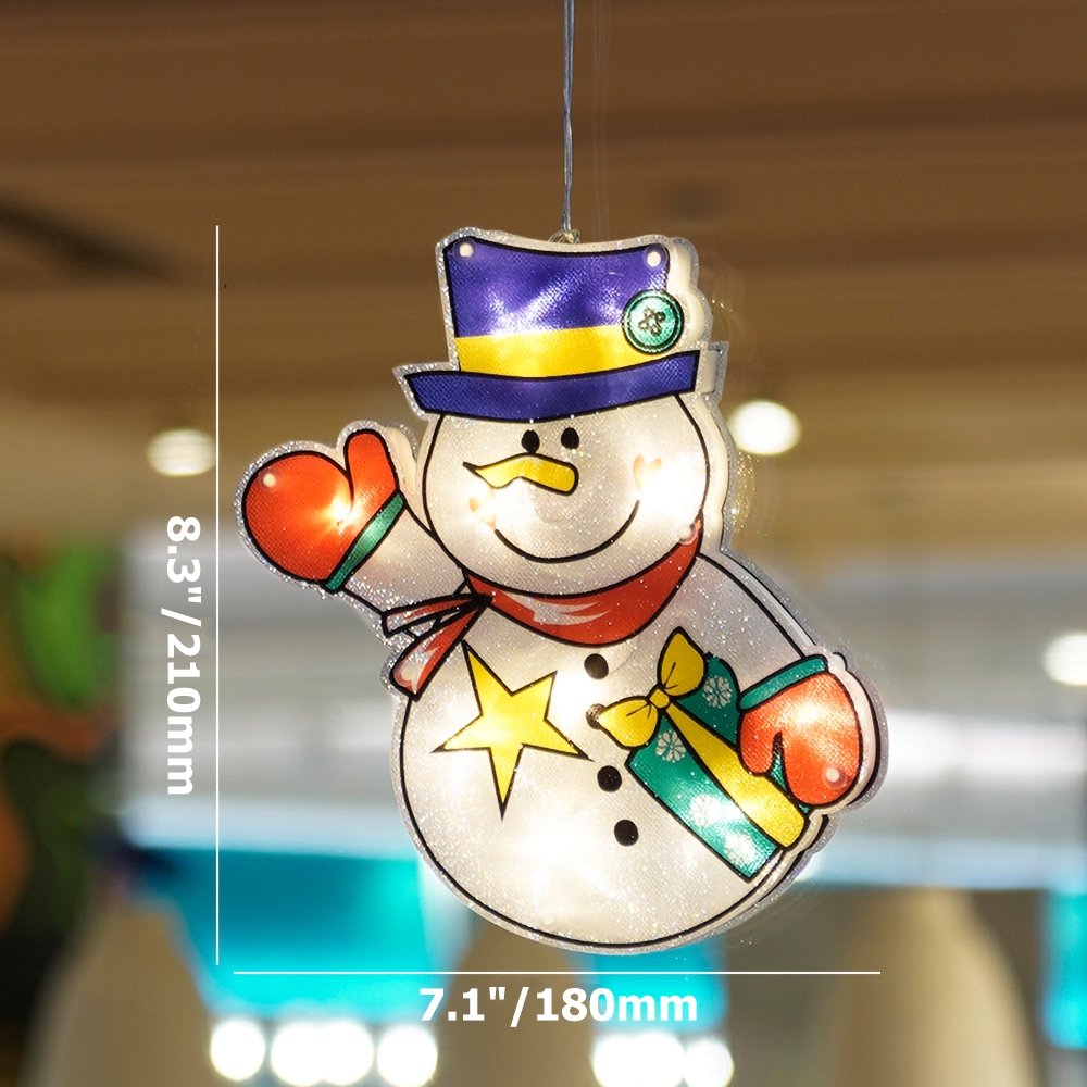 Colorful 5-Piece Christmas Themed Window Lights Battery Powered LED Christmas Decoration window image