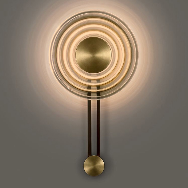 Modern Wall Sconce Decorative LED Wall Light in Brass window image