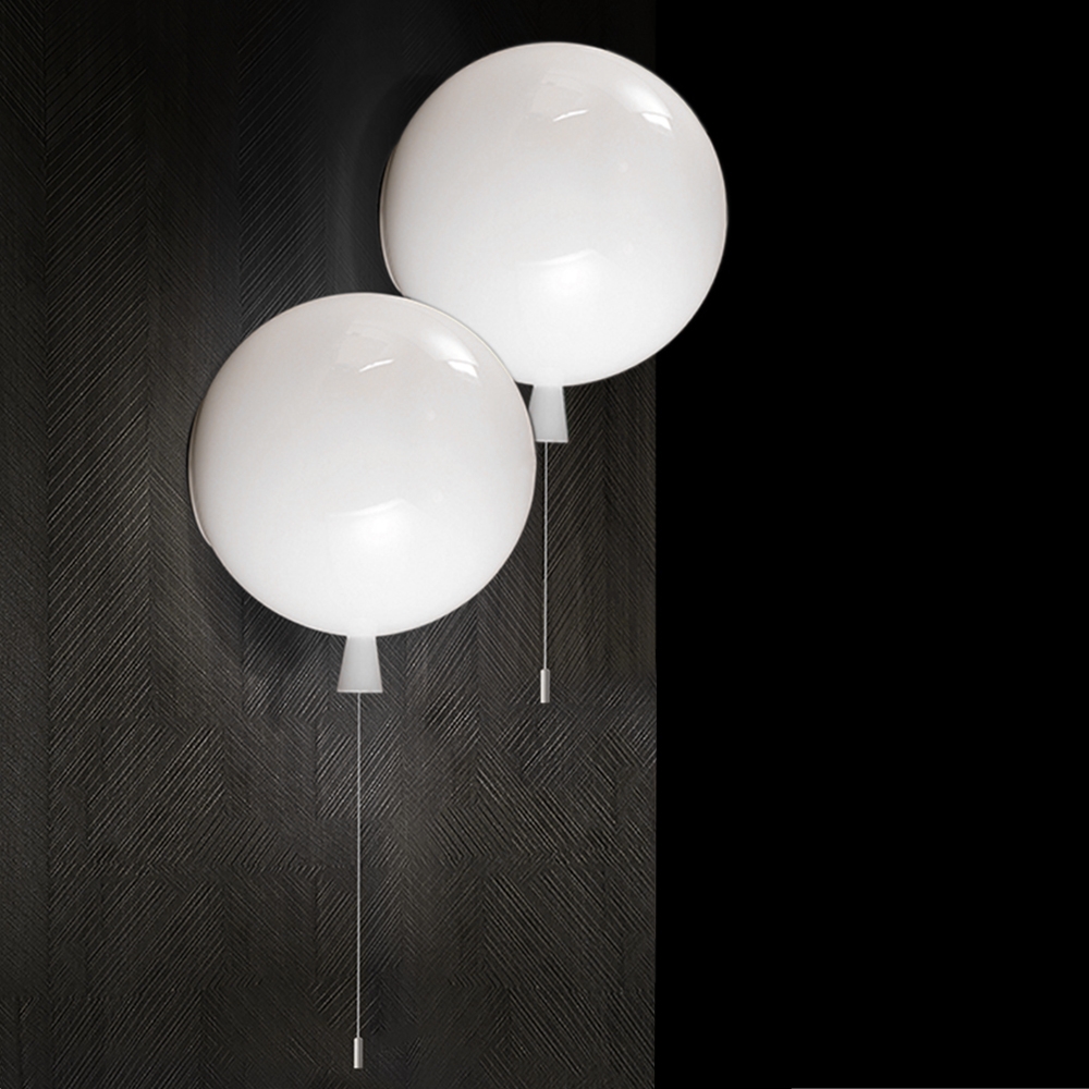 Story Coloré Moderne Ballon Petit Applique Mural 1-Ampoule Blanc image de fenêtre