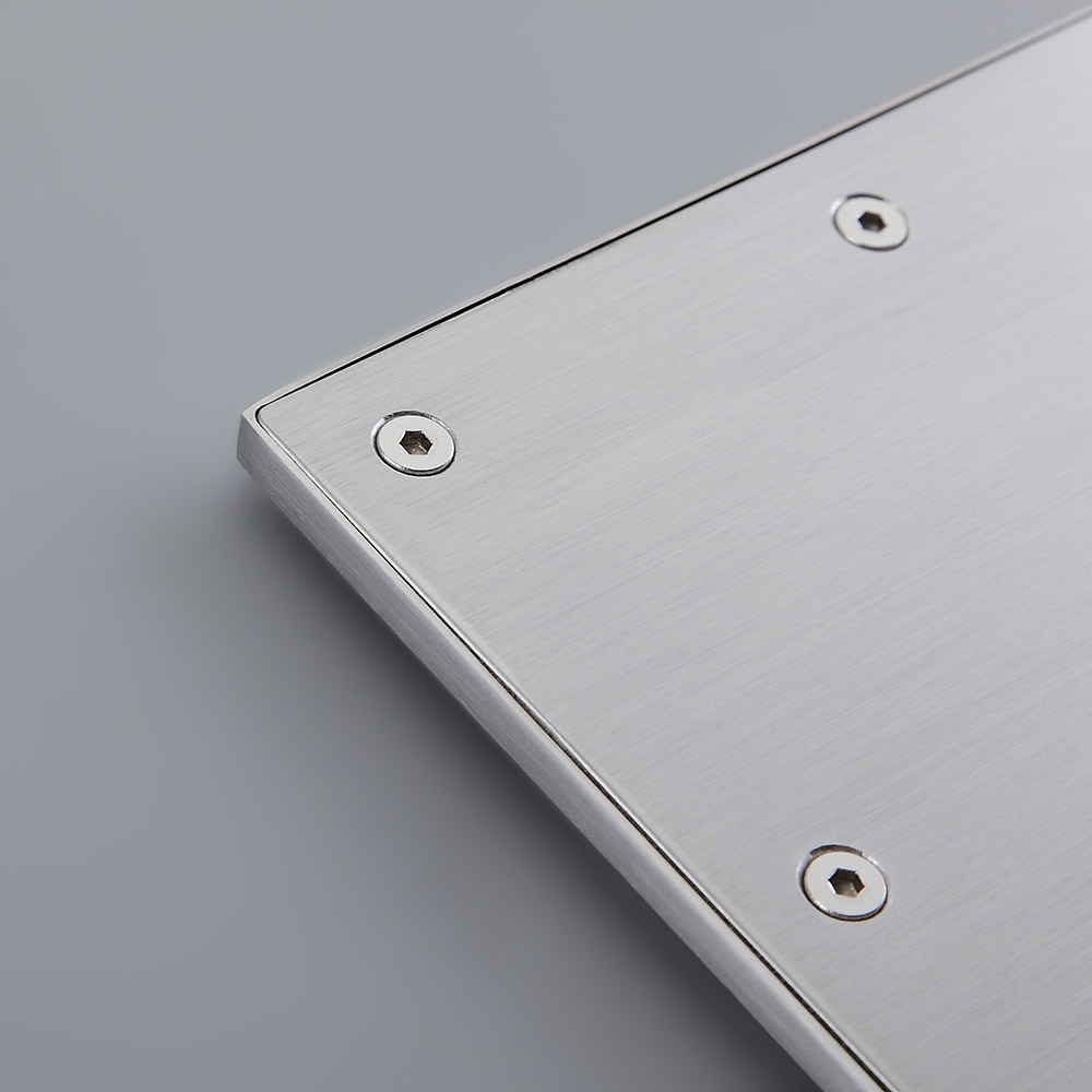 10" Solid Brass Single-Function Square Rainfall Shower Head Brushed Nickel window image