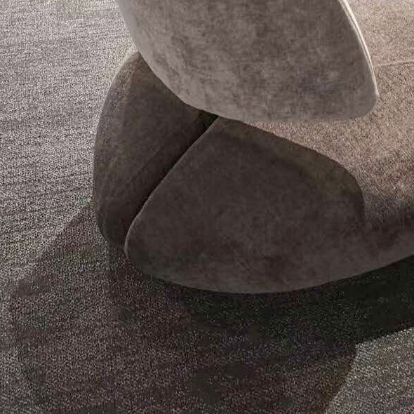 Grey Velvet Accent Chair Modern Upholstered Armless Chair window image