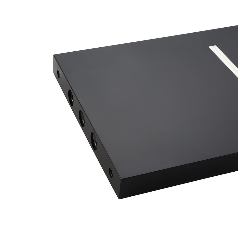 Modern Minimalist Wall Mounted 2-Function Rainfall & Waterfall Shower Head Matte Black window image