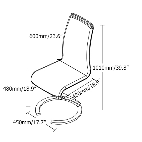 Modern White Faux Leather Upholstered Casual Dining Chair Metal Frame Z-Shaped Set of 2 window image