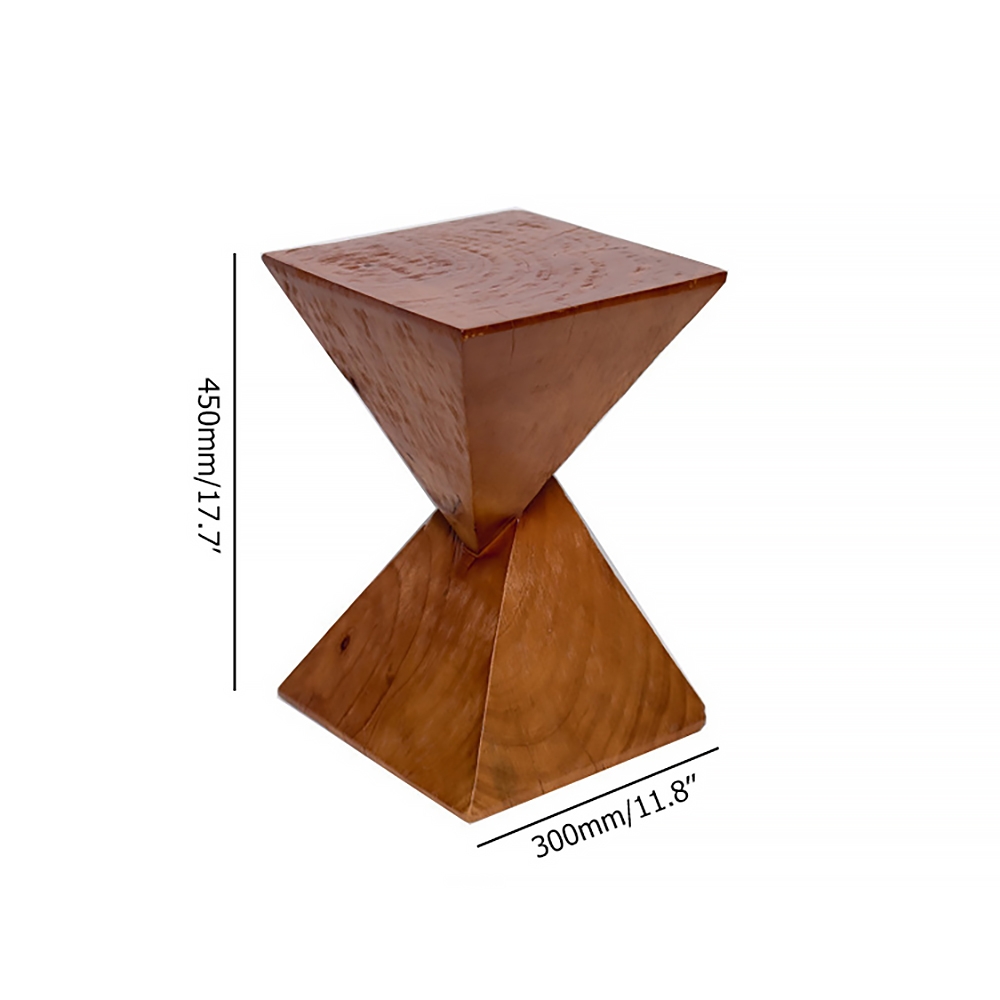 Cottage Walnut Square Side Table Pine End Table window image