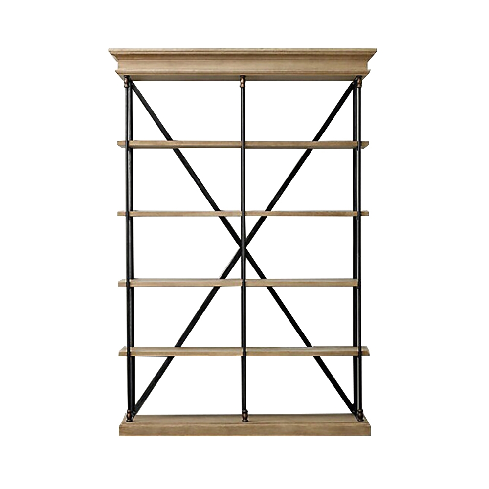 78.7" Farmhouse Freestanding 5-Tired Etagere Bookshelf window image