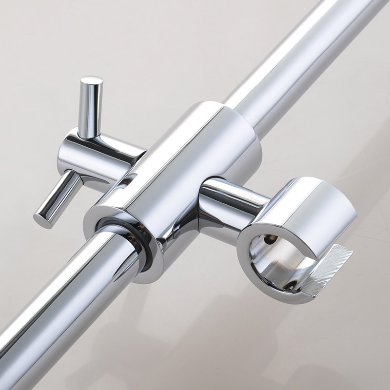 Modern Design Adjustable Polished Chrome Wall Mounted Round Hand Showerhead Slide Bar window image