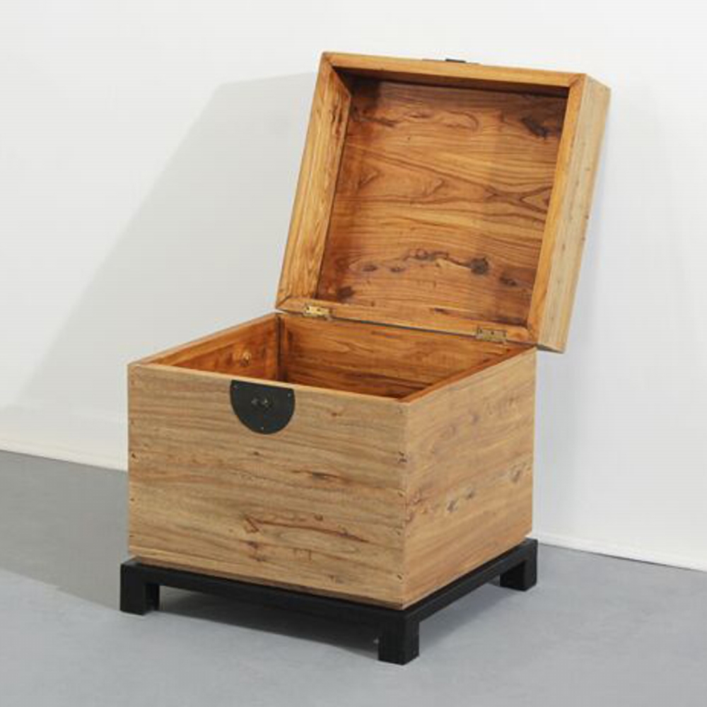 Retro End Table Flip Top with Storage Bin Wooden Side Table window image