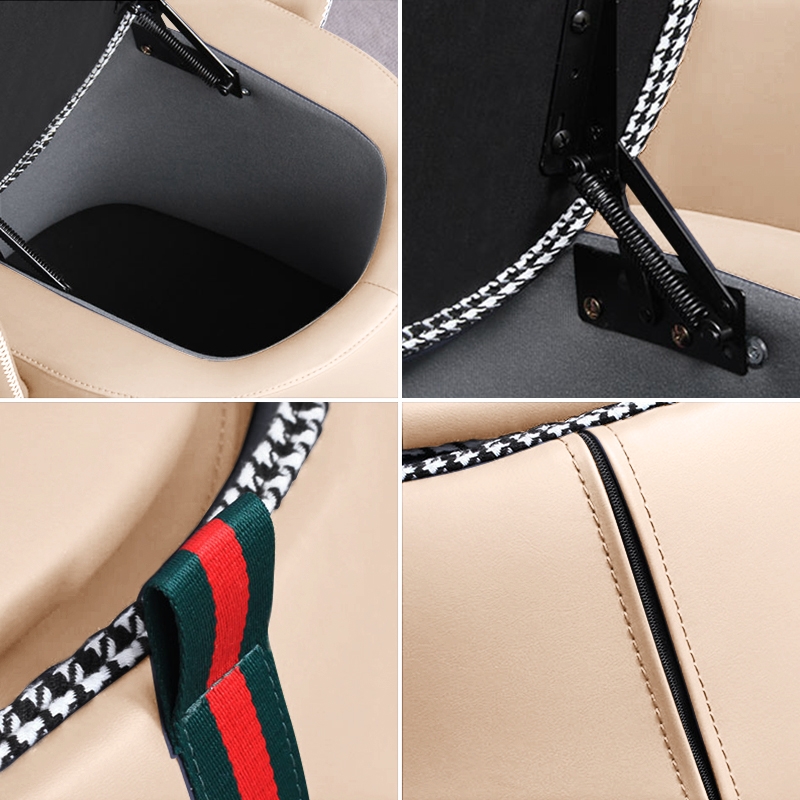 Convertible Beige Faux Leather Accent Chair Upholstered Armchair with Storage Modern Ottoman window image