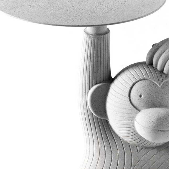 Moderne mooie 20 „bijzettafel witte ronde bijzettafel met dienblad aap bijzettafel Vensterafbeelding