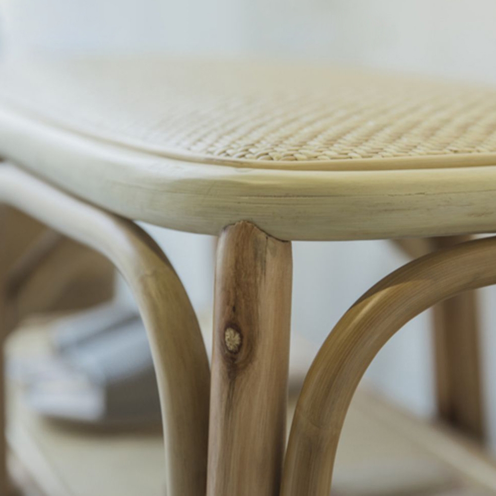 Modern Handmade Rattan Bench Wood Bench Entryway Bench Hallway Bench