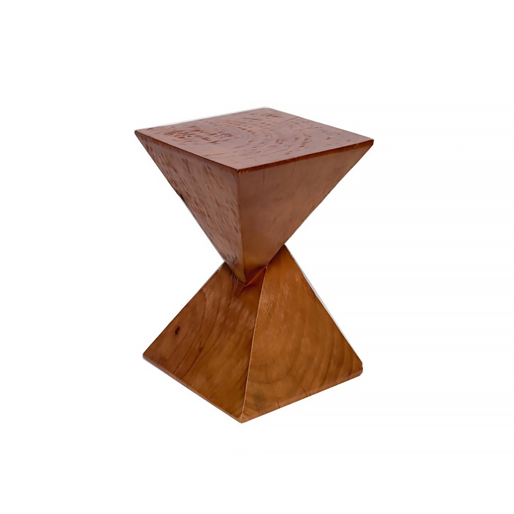 Cottage Walnut Square Side Table Pine End Table window image
