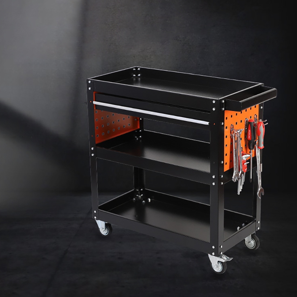 Tool Utility Cart in Black Metal window image