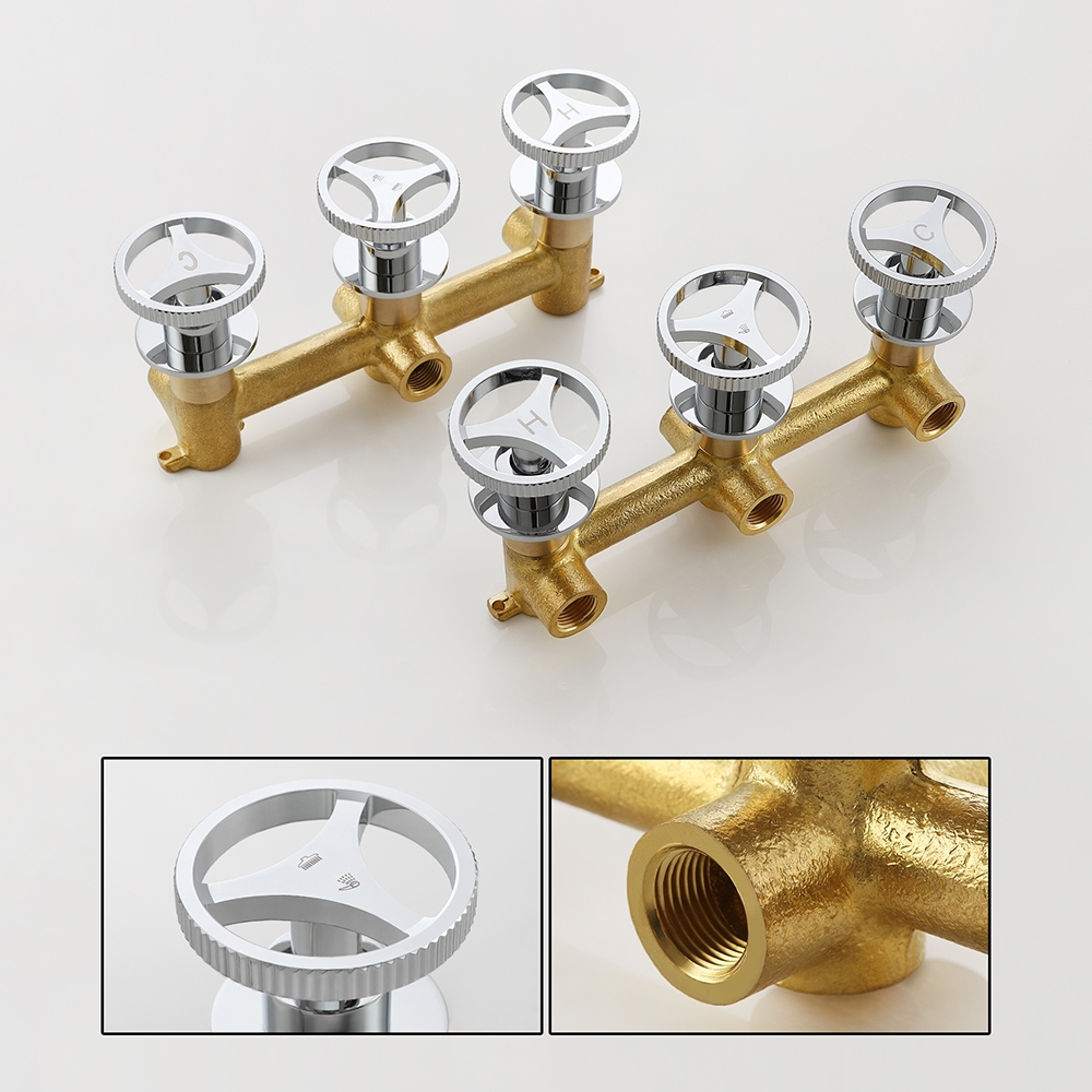 Ave Système de Douche à Effet Pluie avec Pomme de Douche de 8 Pouces et Douchette à Main Chrome image de fenêtre