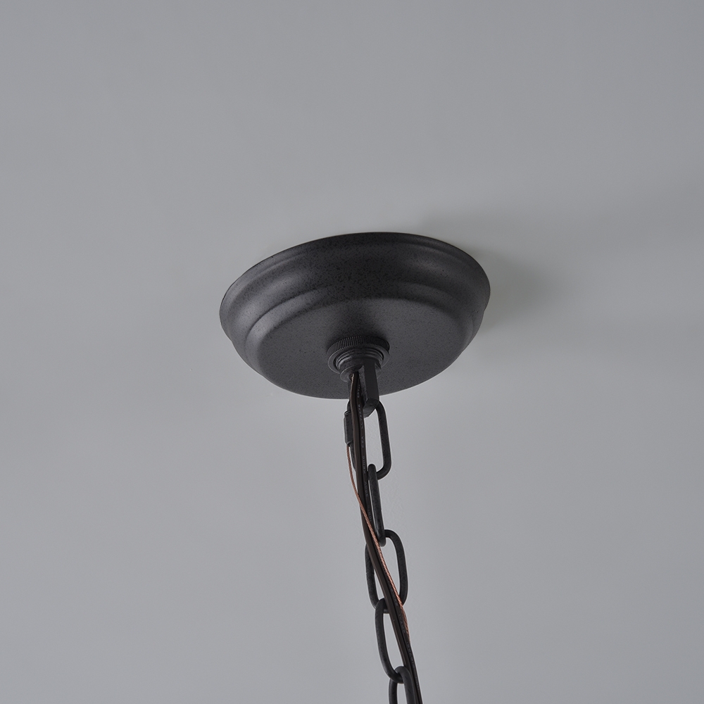 Rustic Vintage 4 Lights Brown Wood Globe Orb Chandelier Rust Metal Candle Light window image