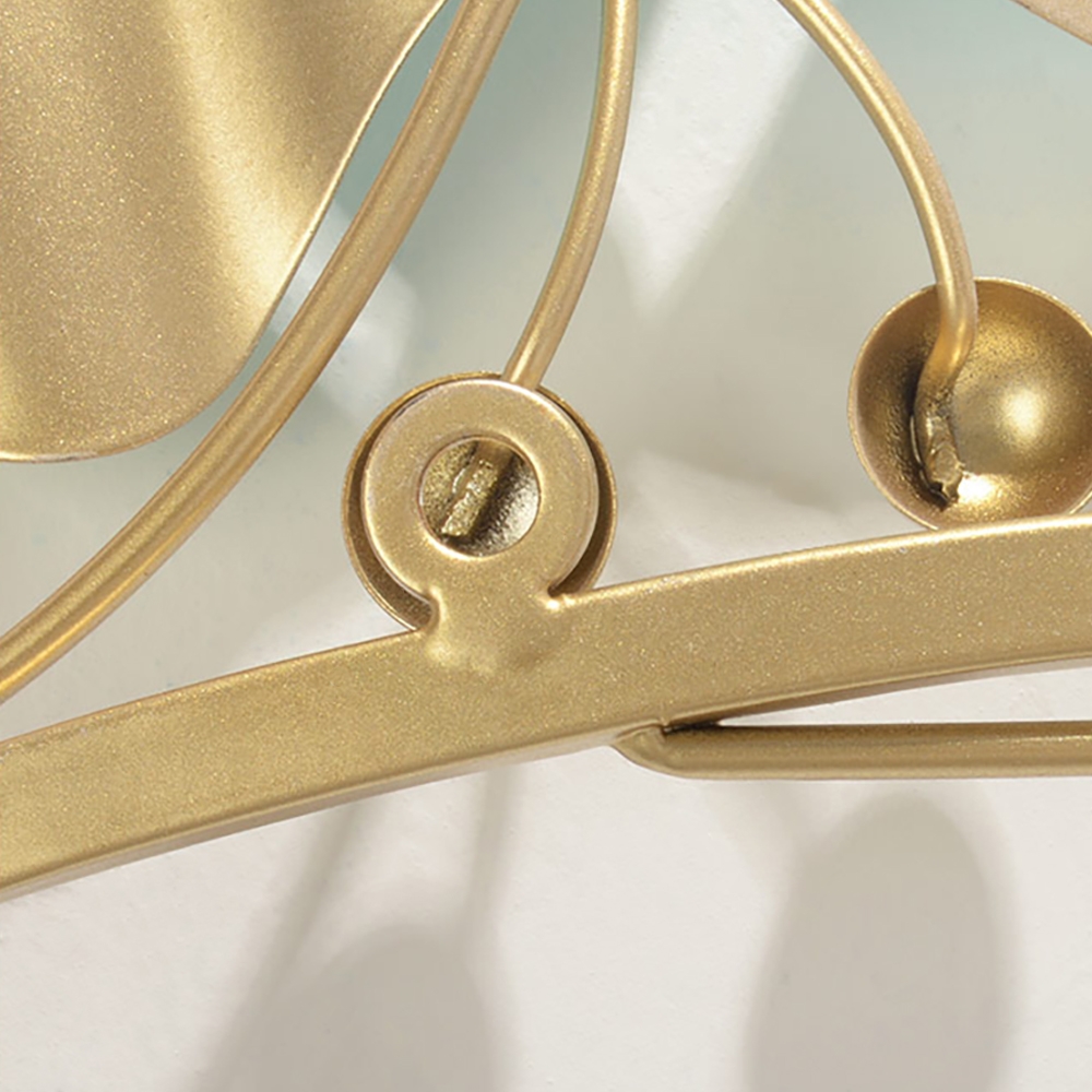 Porte-manteau mural contemporain Clover en métal avec 4 crochets image de fenêtre