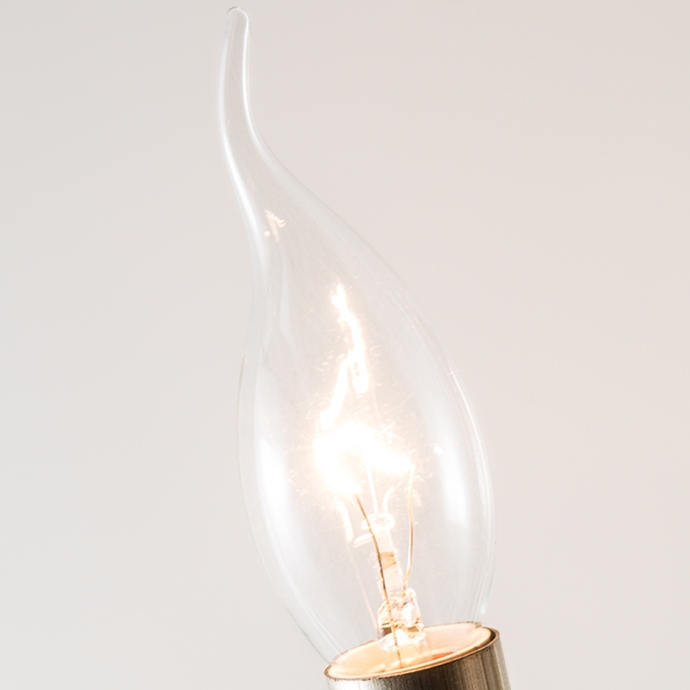 French Country Wall Light Clear Crystal Candle Indoor Wall Light 2-Light in Distressed Brushed Nickel window image