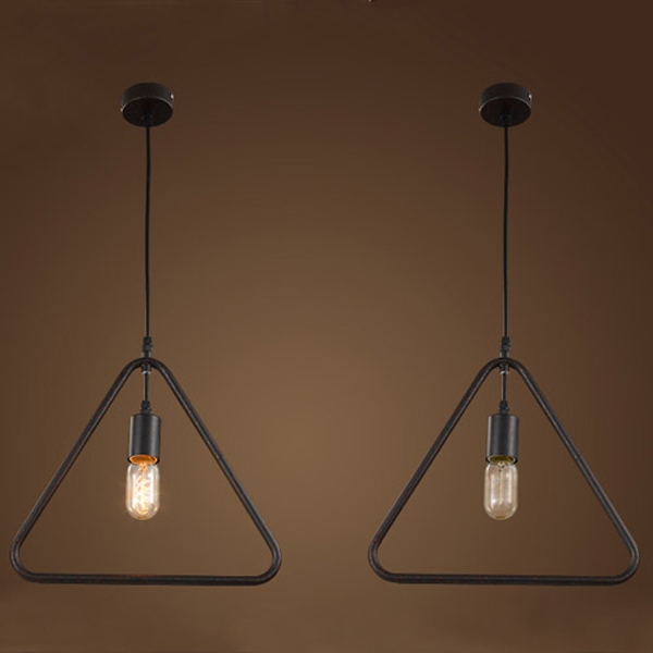 Industrial Loft Black Rust Metal Vintage Edison Bulb Pendant Light C window image