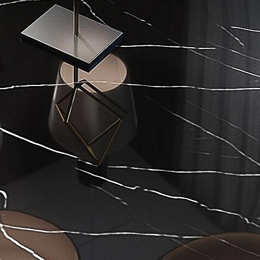 Modern 63" Rectangular Dining Table Faux Marble Top & Golden Base Black Marble Dining Table window image