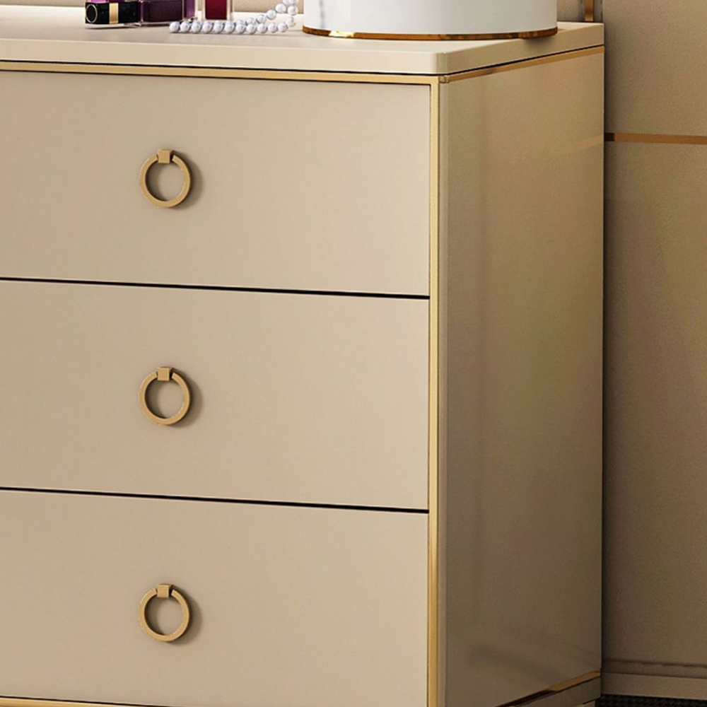 59" Contemporary Champagne Bedroom Dresser Accent Cabinet with 9 Drawers in Gold window image