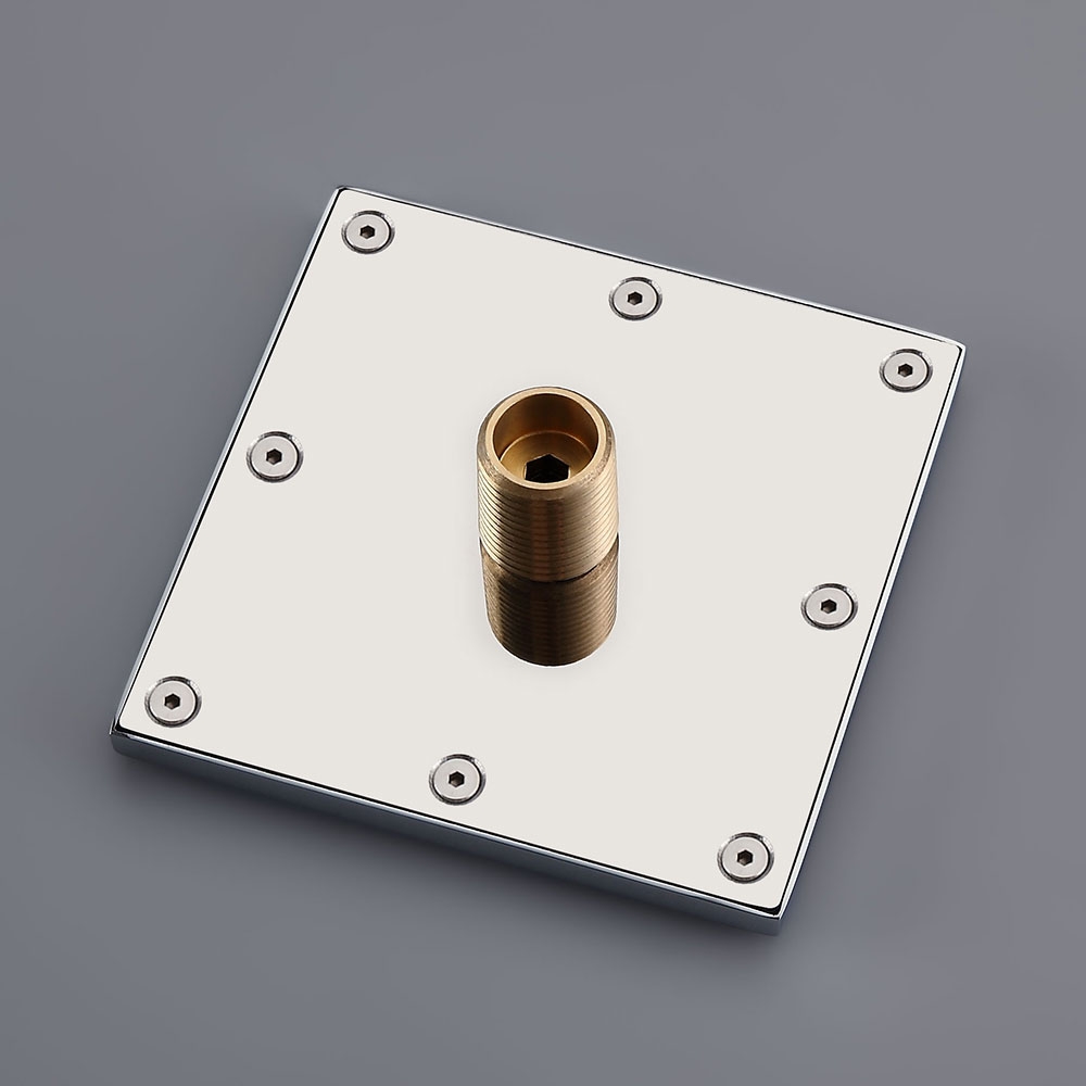 Modern Style 20" Polished Chrome Square Rain Shower System with Handheld Shower & 3 Body Sprays Solid Brass window image