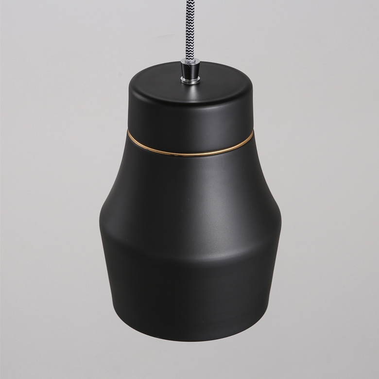 Contemporary Single Light Hanging Pendant Light Fixture in Black window image