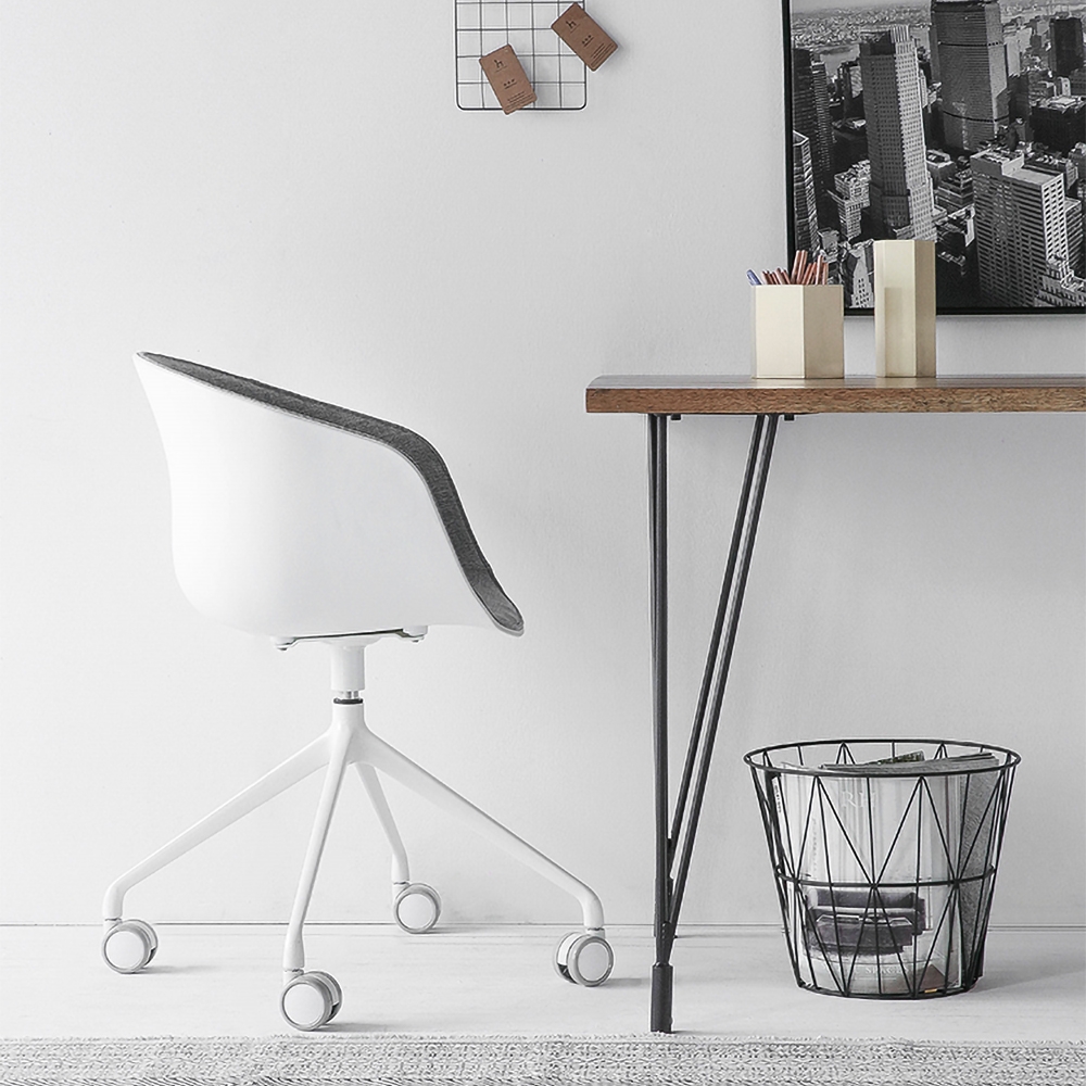 47.2" Rustic Rectangular Writing Desk Pine Wood Metal Legs Office Desk window image