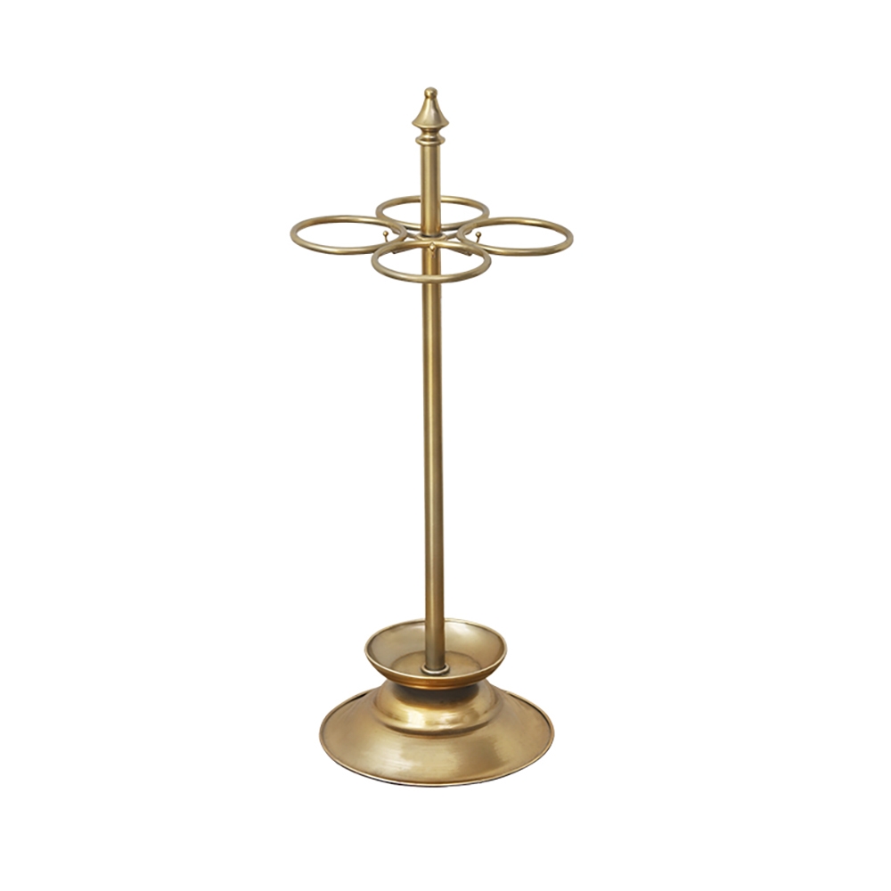 Retro Golden Umbrella Stand in Metal for Long/Folding Umbrella window image