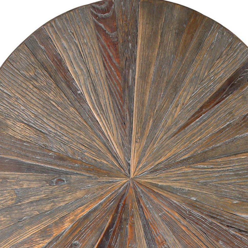 Rustic Coffee Table with Wooden Top & Metal Legs window image