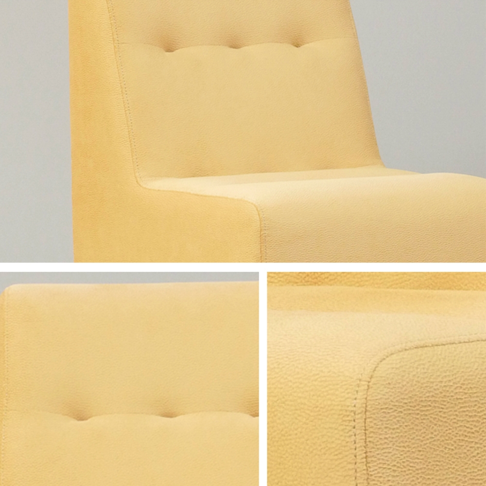 Yellow Upholstered Kids Chair Lounge Chair Leath-Aire Upholstery window image