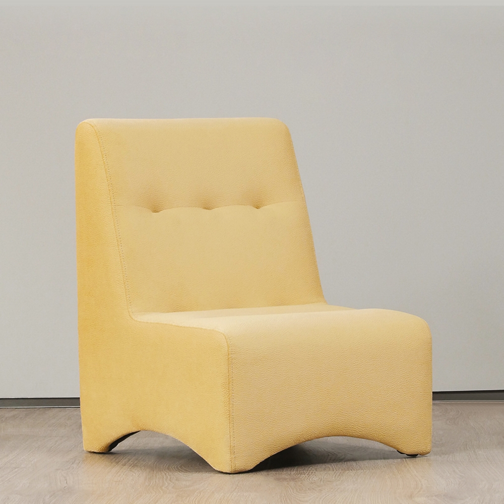 Yellow Upholstered Kids Chair Lounge Chair Leath-Aire Upholstery window image