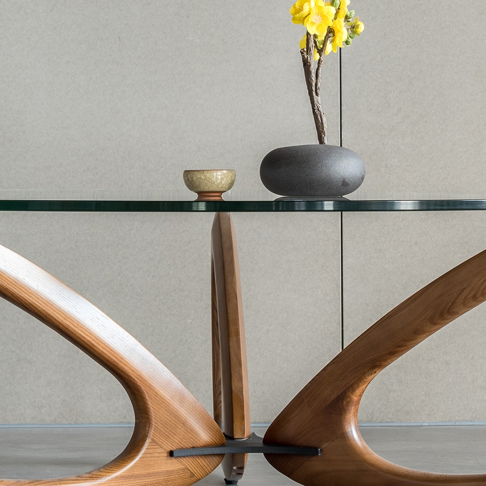 Modern Coffee Table with Tempered Glass Top window image