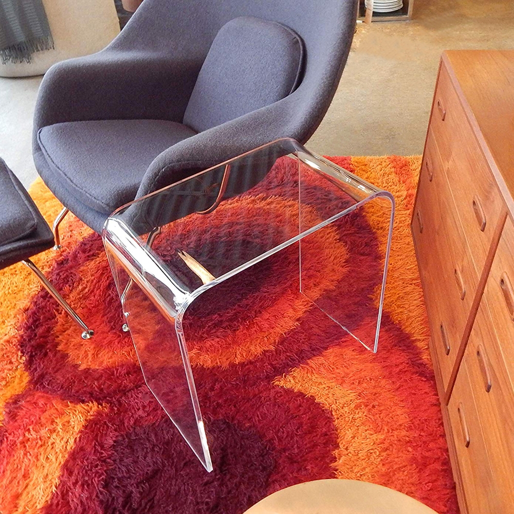 Acrylic Rectangular Clear End Table Simple Small Table Modern Side Table window image