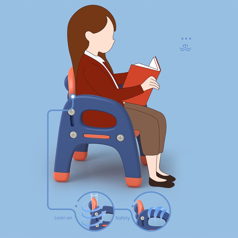 Kids Play Table and Chair 2 Chairs Set Plastic window image