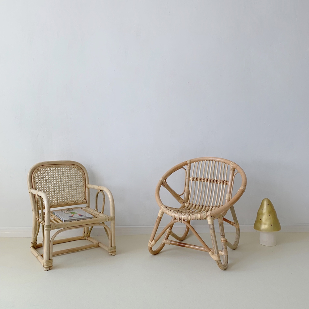 Kids Rattan Chair Mini Armchair for Nursery window image