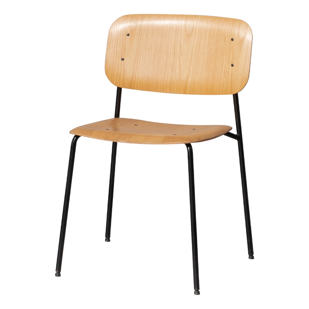 Walnut Dining Chair Modern Armless Dinging Chair Set of 2 in Black window image