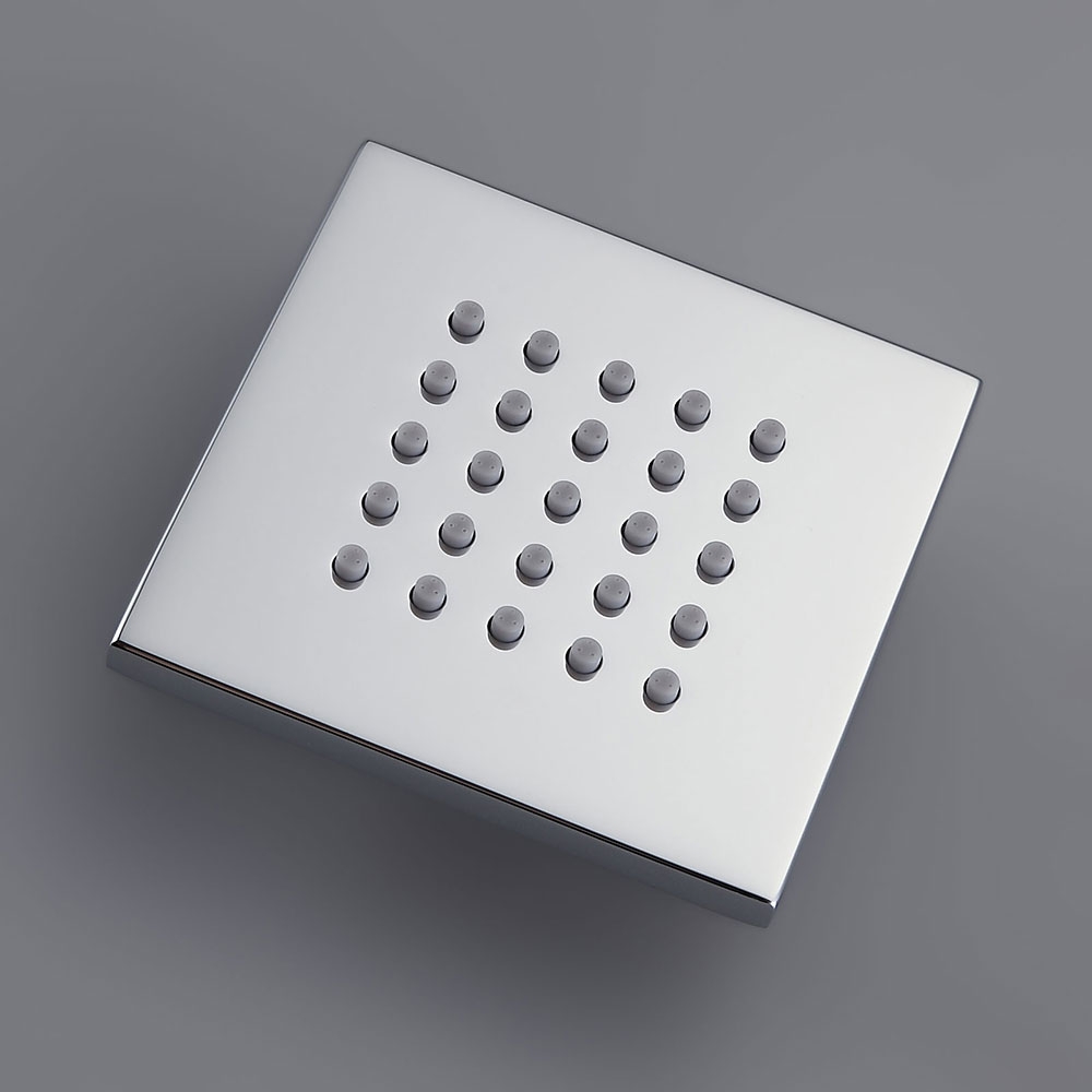 Modern Style 20" Polished Chrome Square Rain Shower System with Handheld Shower & 3 Body Sprays Solid Brass window image