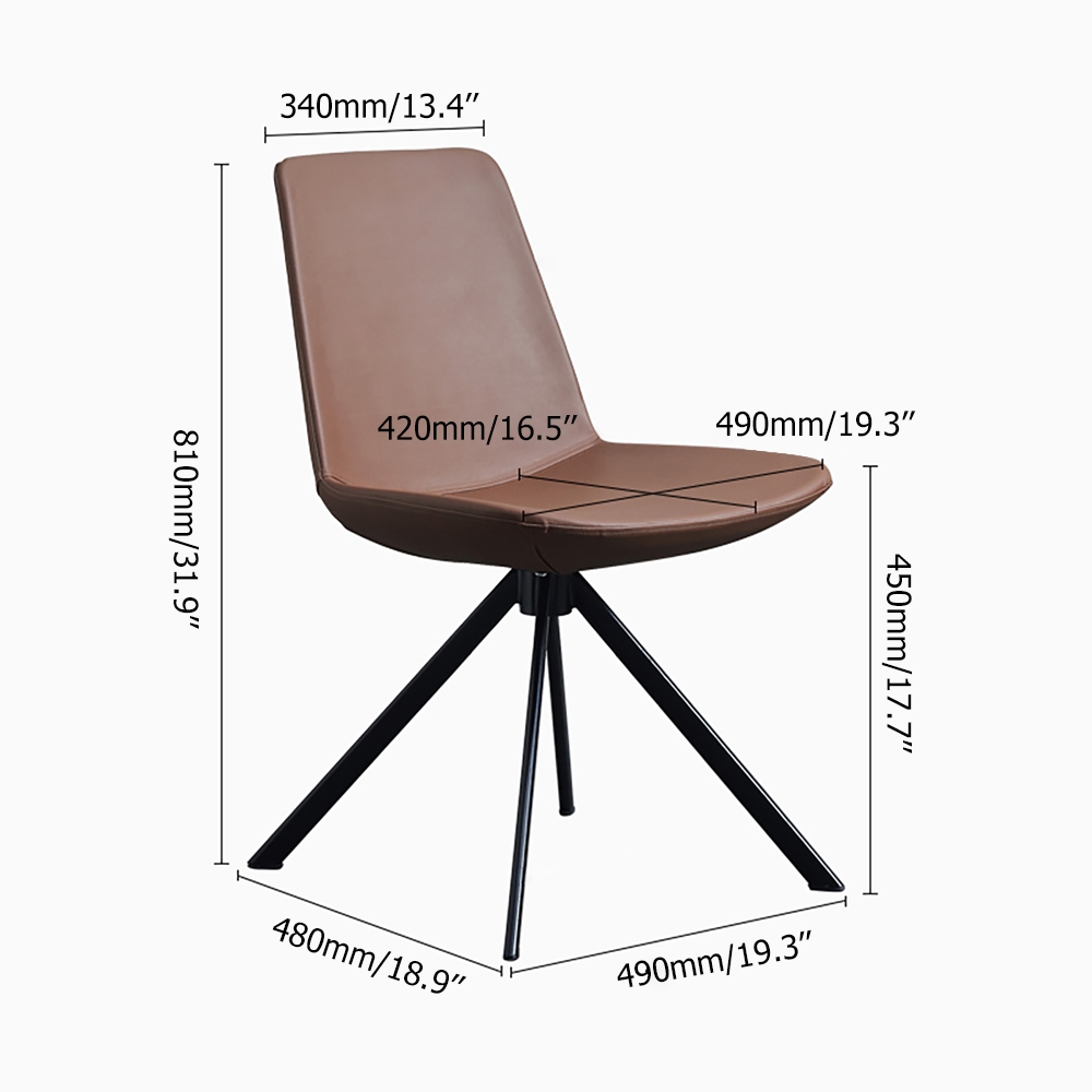 Modern Office Chair for Desk Upholstered PU Leather Task Chair window image