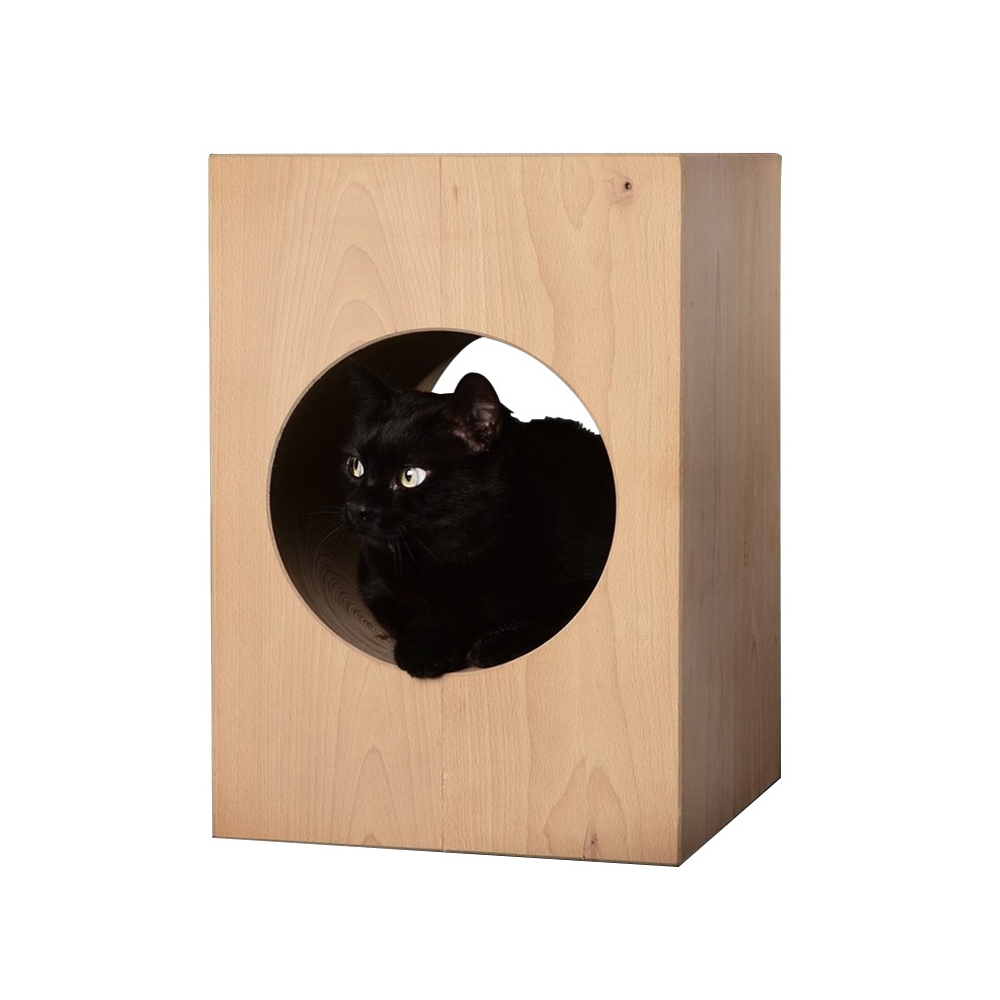 Modern Natural Rectangular Side Table with Storage Pine Wood End Table window image