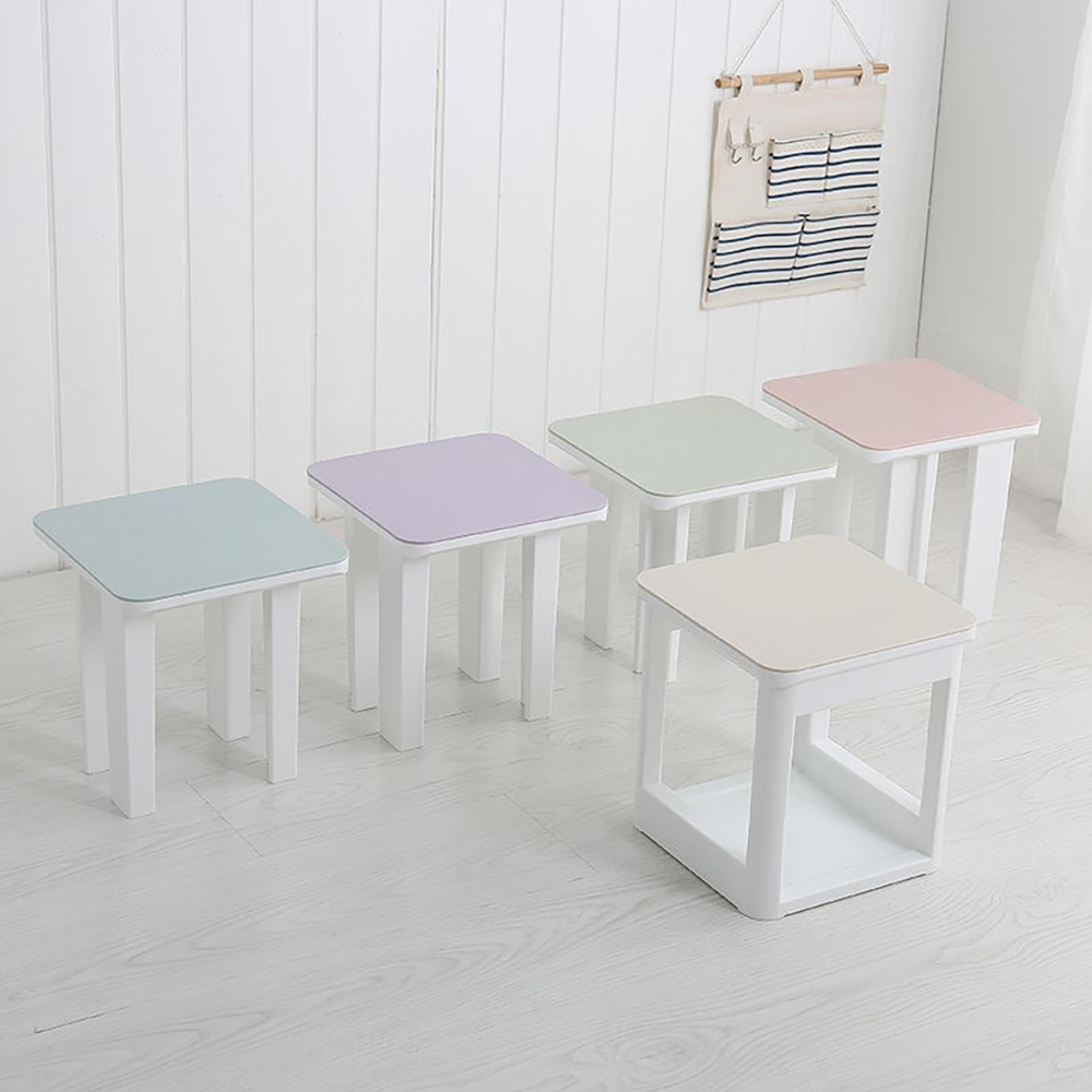Cube Plastic Ottoman with Exquisite Design Stool Modern Style Stool window image