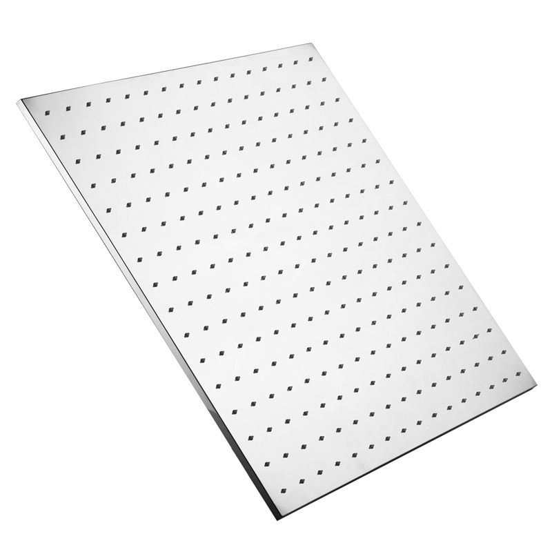 24" Modern LED Stainless Steel Ceiling Square Rain Shower Head in ...