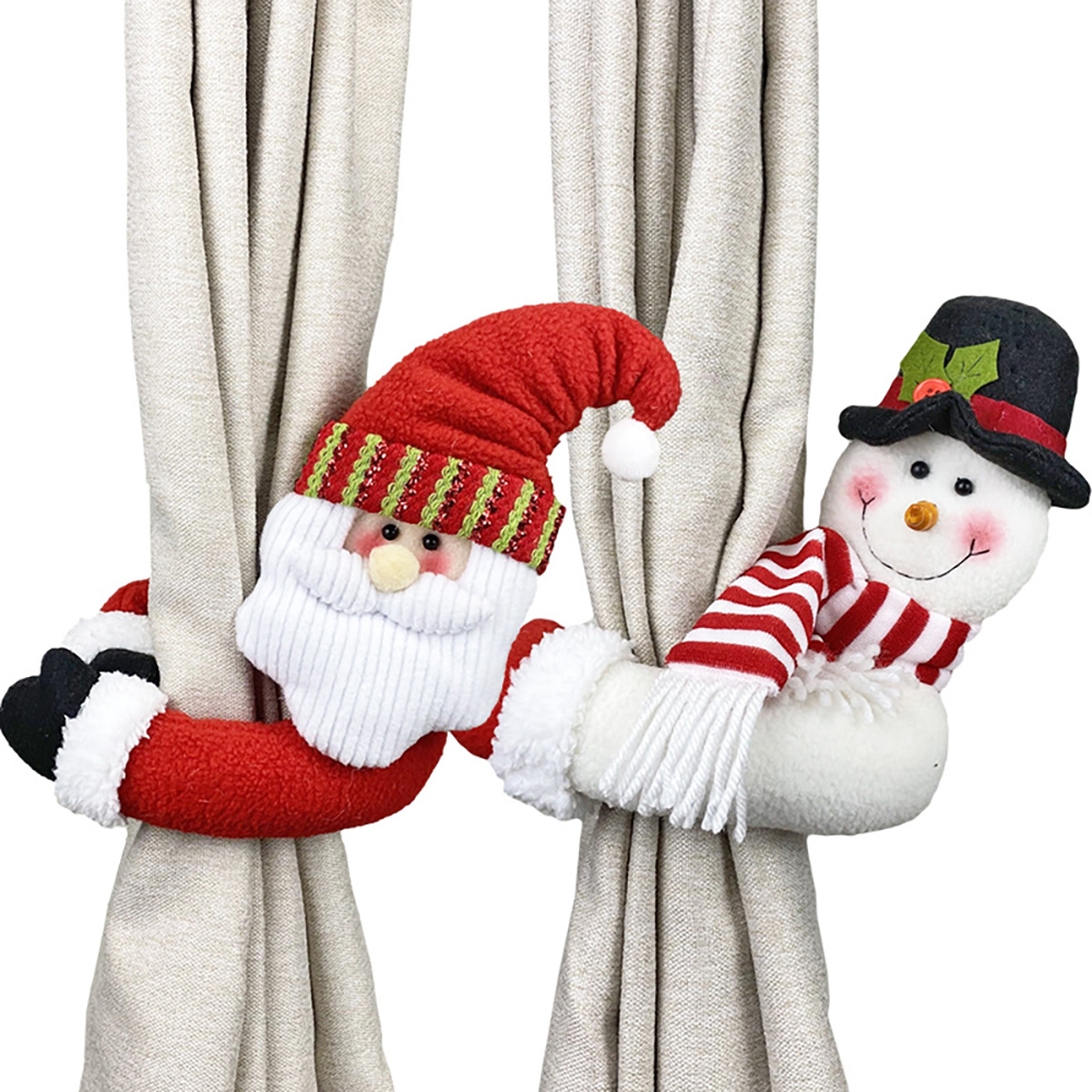 Christmas Decoration Christmas Cartoon Curtain Buckle Set of 2 B window image