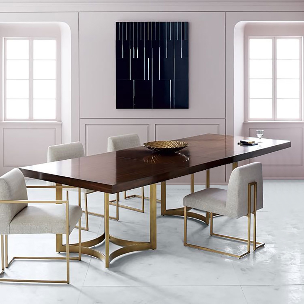 63" Modern Rectangular Desk with Solid Wood Metal Base Office Desk window image