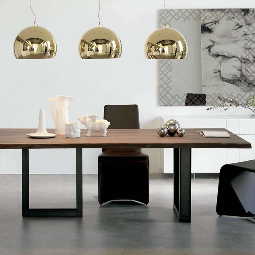 55" Retro Rectangular Writing Desk with Pine Wood Tabletop Metal Frame window image