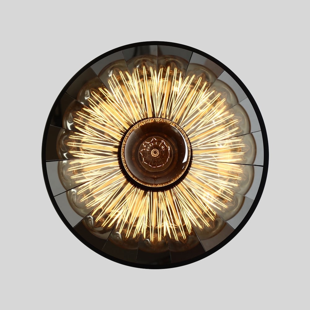 Tray Industrial Adjustable Height Pulldown 3-Light Island Pendant Light in Black Finish window image