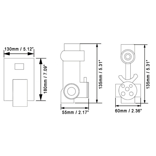 Moderne zwarte massief messing 2-uitlaat 2-functie vierkante douchemengkraan Vensterafbeelding