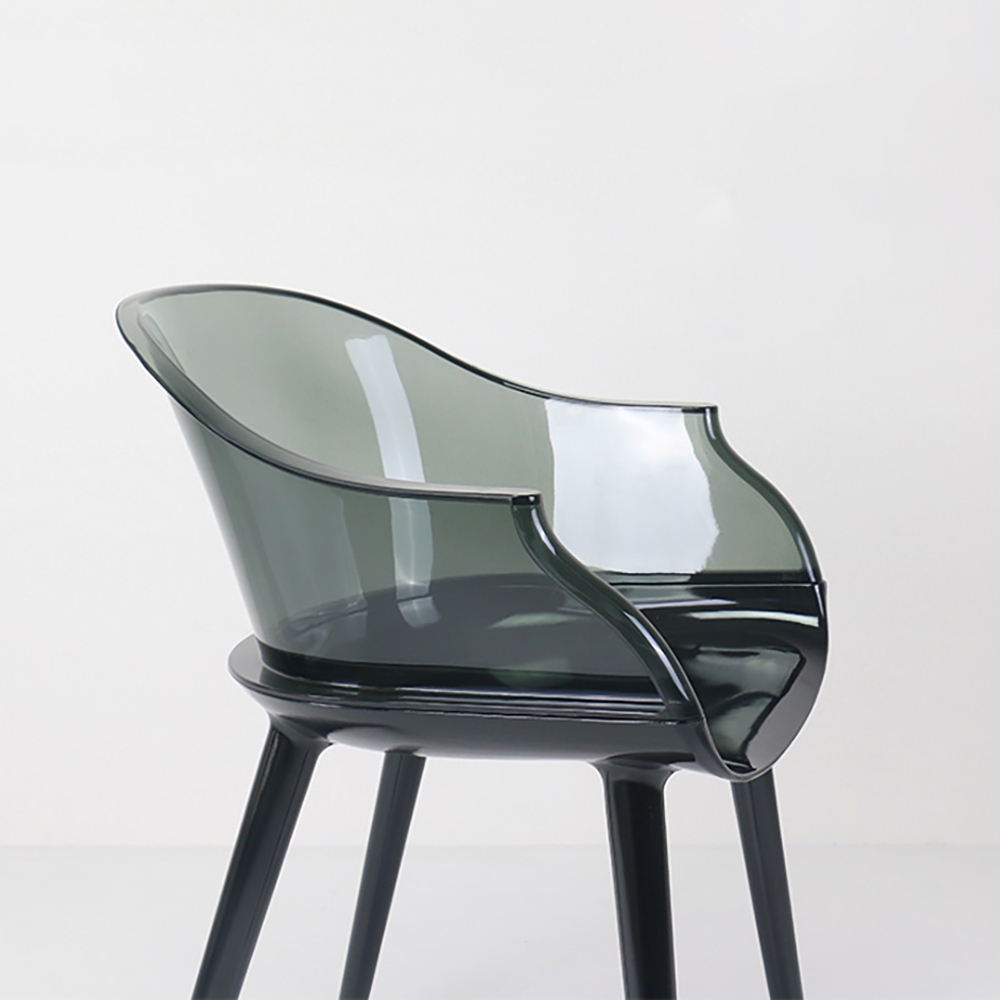 Modern Dining Chair High Back PC Material Dining Chair window image