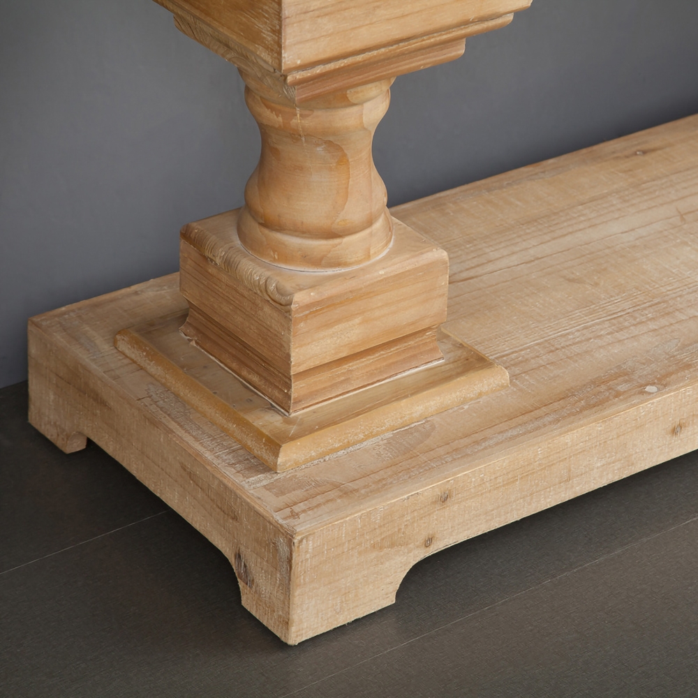 47.2" Rustic Narrow Console Table with Storage Wooden Entryway Table window image