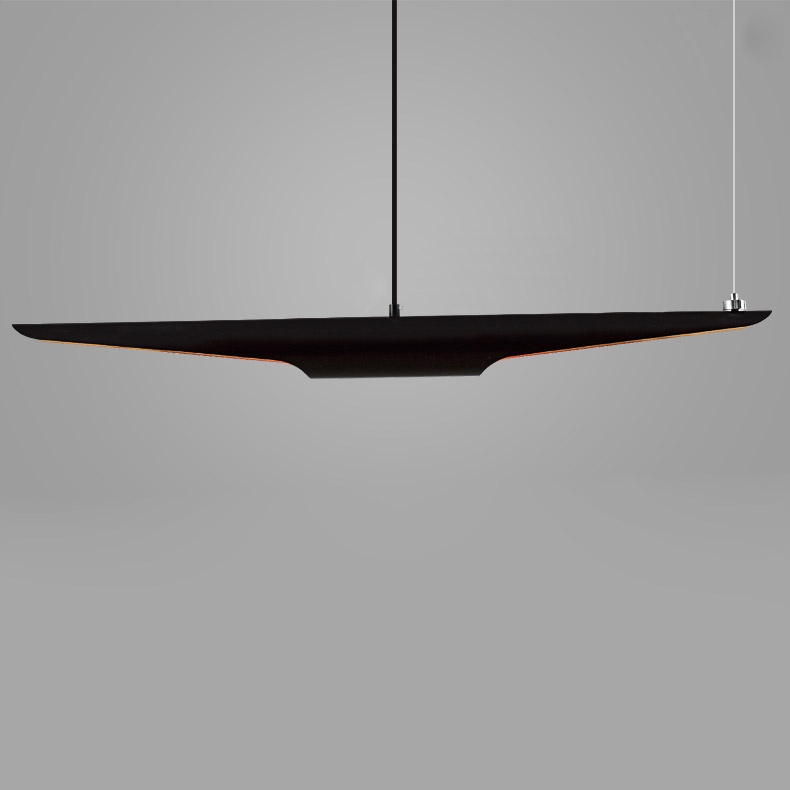 Fly Modern Freely Hanging Single Pendant Light 2-Light Finished in Black & Gold window image
